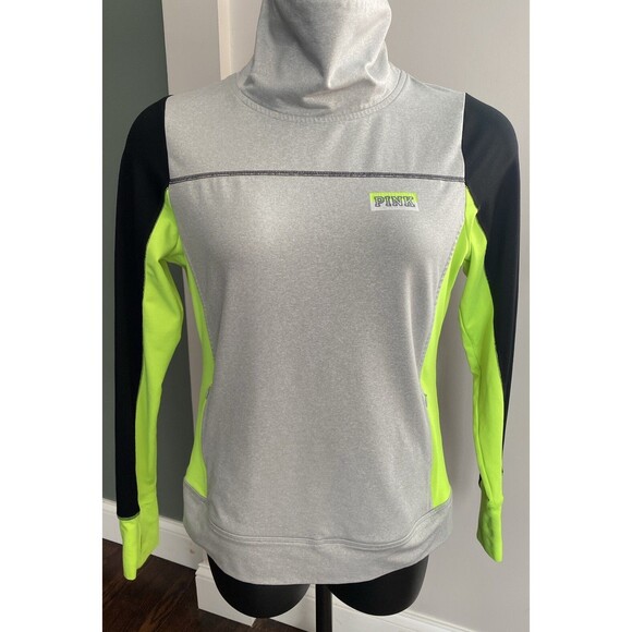 Pink Ultimate Victorias Secret Top Large Turtleneck Pullover Active Zip Pockets - Picture 4 of 8